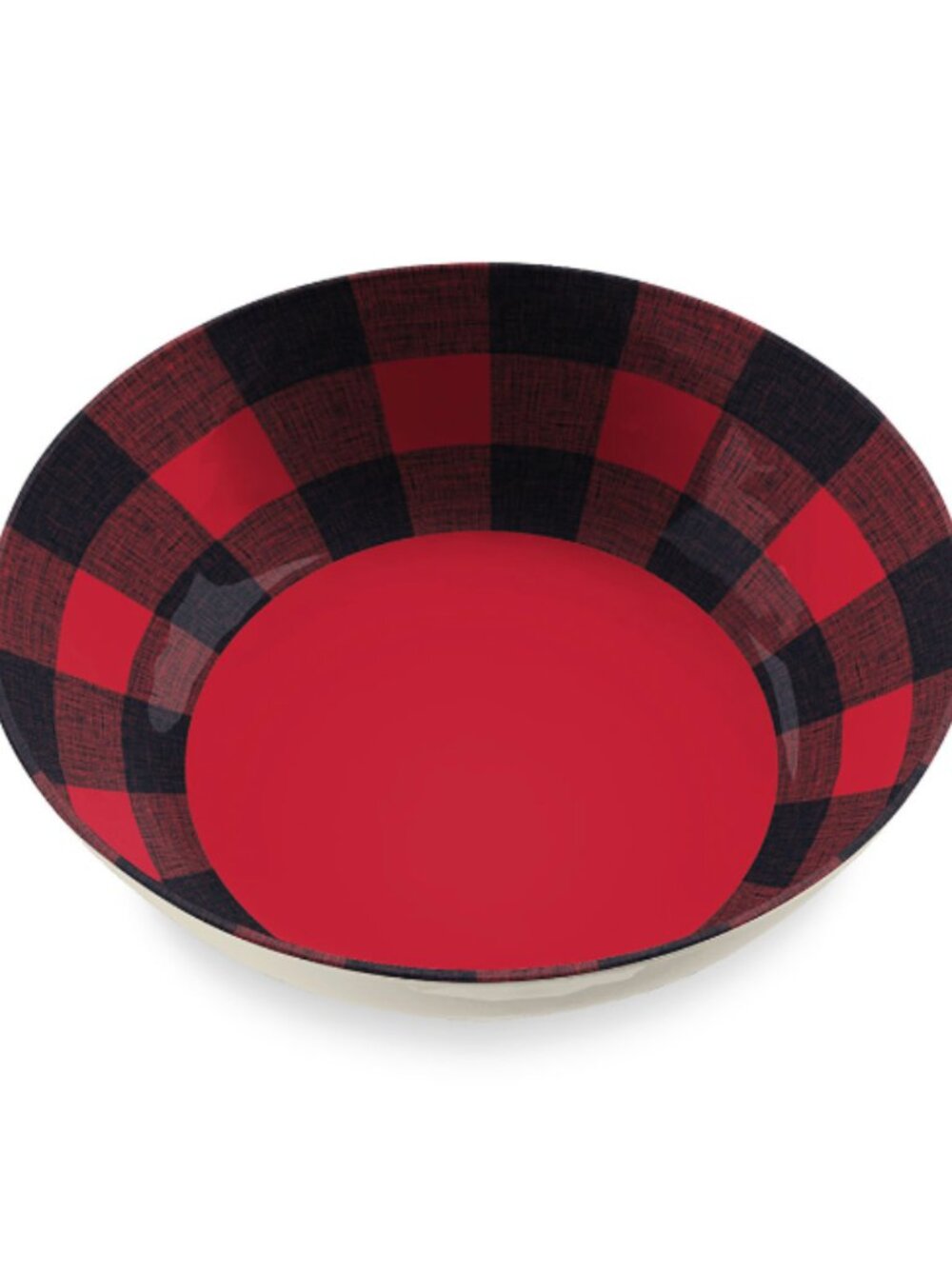 Vintage Lodge Buffalo Check Serve Bowl 11.9 X 3 135 Oz
